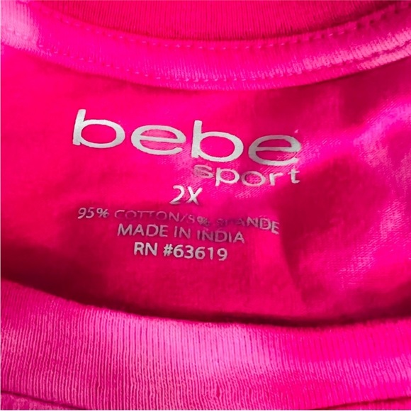 Bebe Sport pink tie dye crop top 3X - Picture 5 of 7